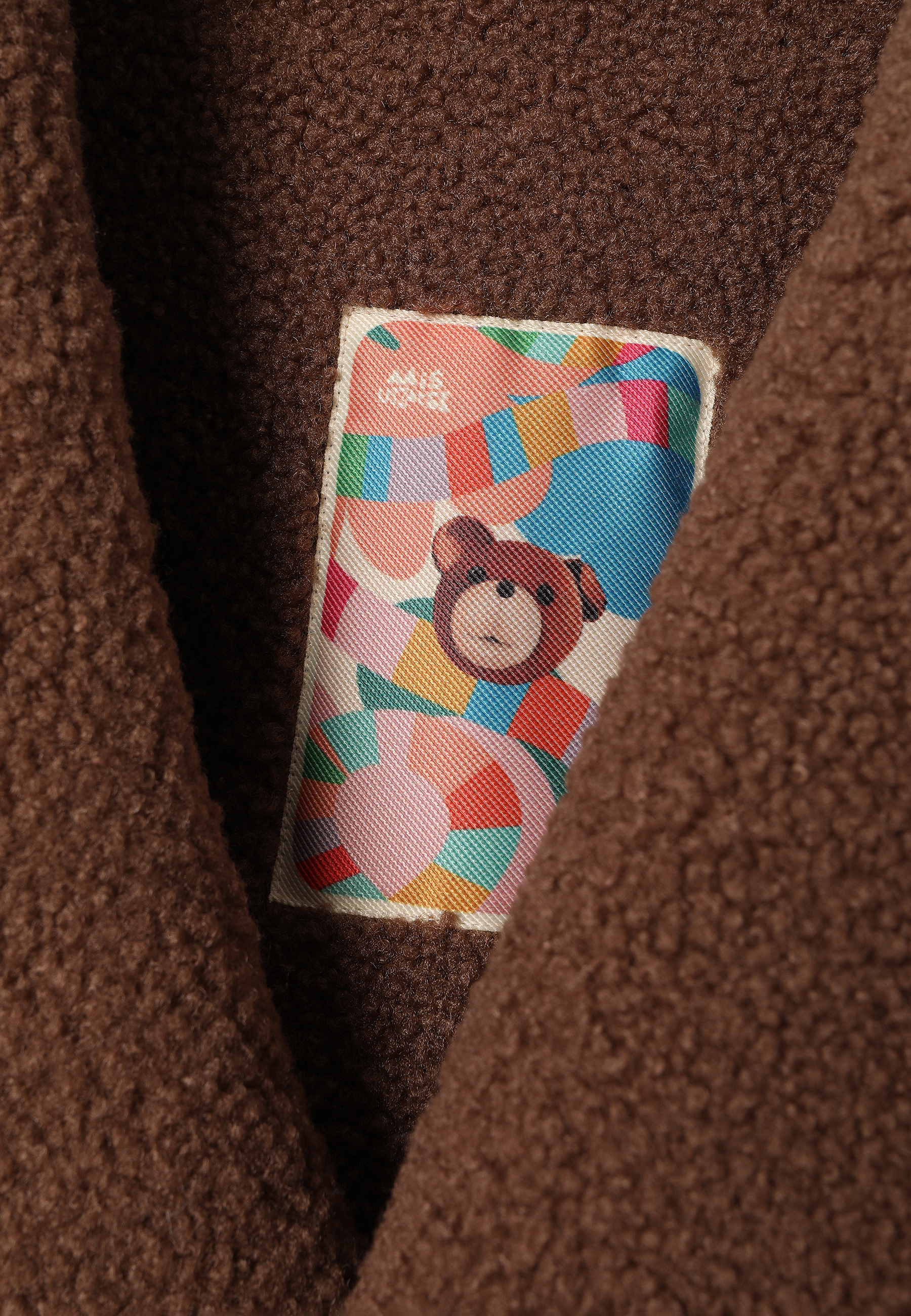 DWUSTRONNY PŁASZCZ Z MOTYWEM MISIA USZATKA - BORGINI MULTIKOLOR 2