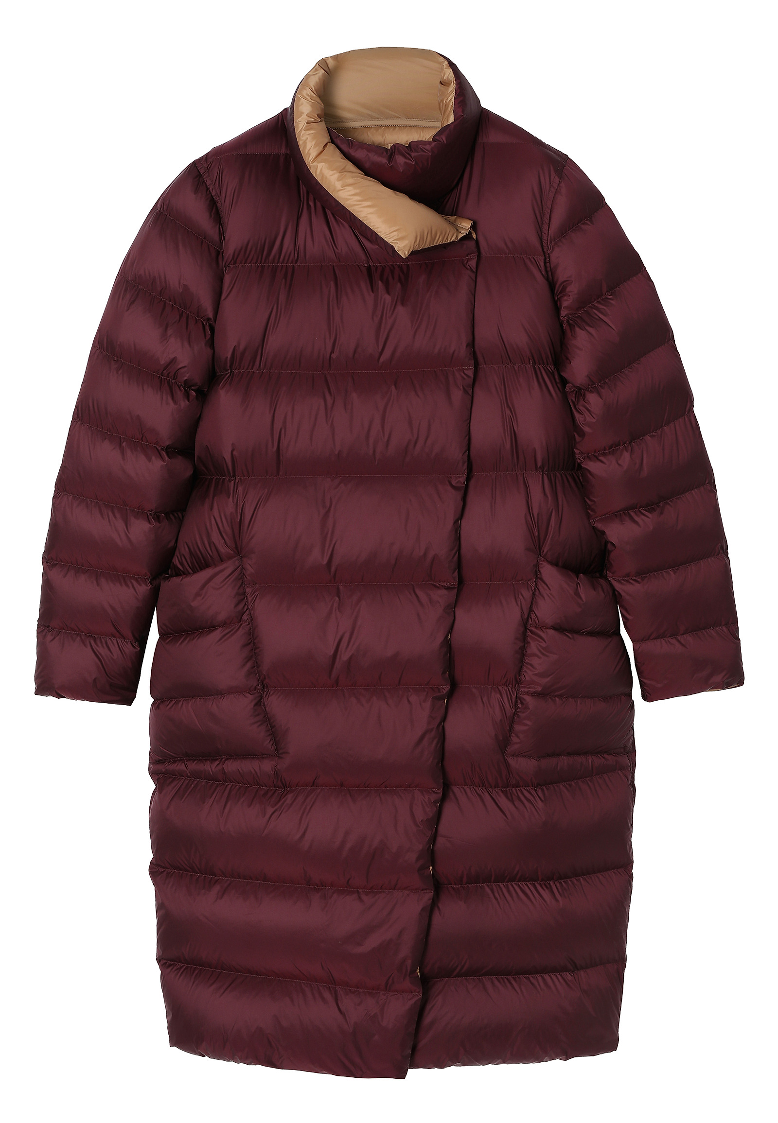 DOWN COAT WITH STAND-UP COLLAR - AKO DOWN COAT WITH STAND-UP COLLAR - AKO RED 114955