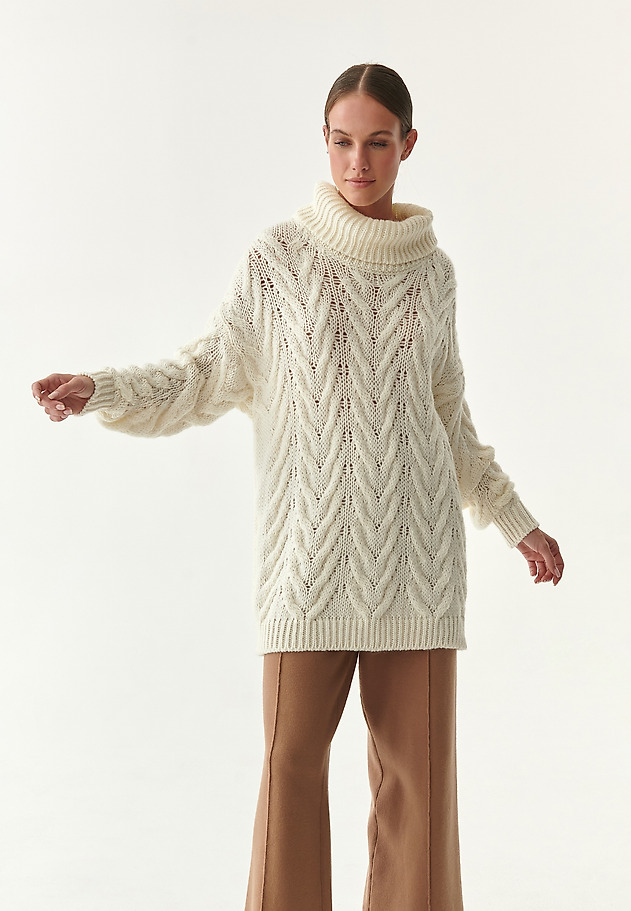 LADIES' RELAXED SWEATER WITH TURTLENECK JUNIS LADIES' RELAXED SWEATER WITH TURTLENECK JUNIS ECRU 3