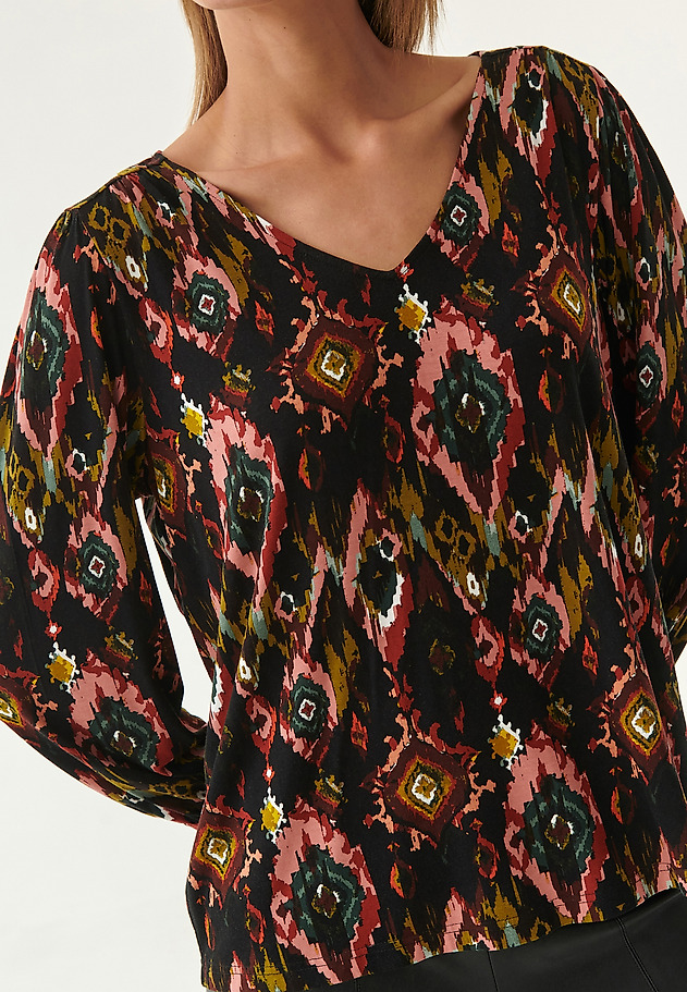 VISCOSE BLOUSE WITH PRINT MANDRAGORA 1 VISCOSE BLOUSE WITH PRINT MANDRAGORA 1 MULTIKOLOR 3