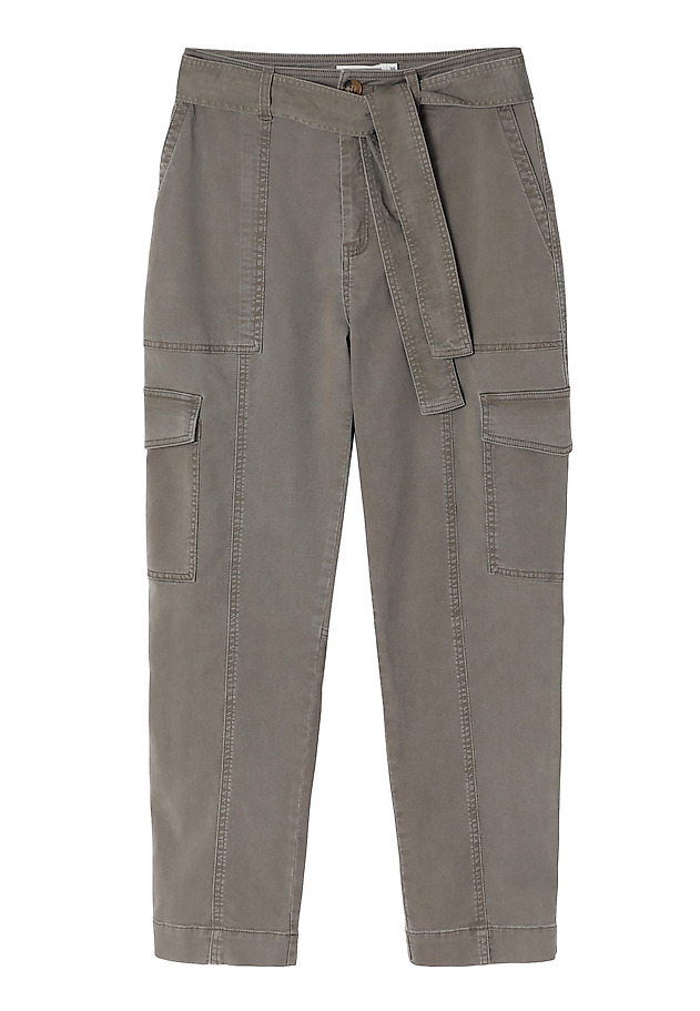 TKANINOWE SPODNIE DAMSKIE TYPU CARGO - MALTI TKANINOWE SPODNIE DAMSKIE TYPU CARGO - MALTI KHAKI 5
