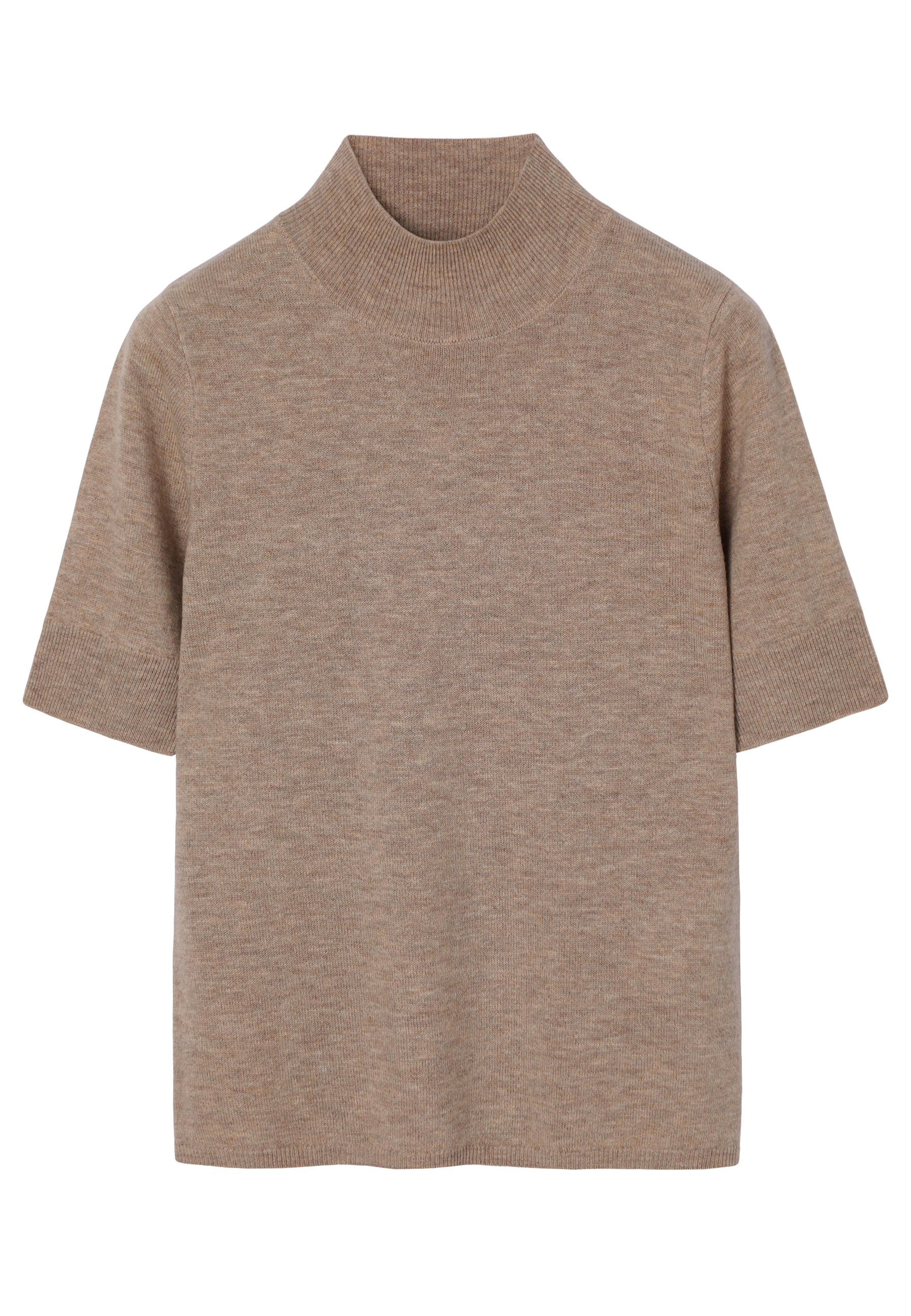 WEŁNIANY SWETER Z GOLFEM - LU BEŻOWY 2