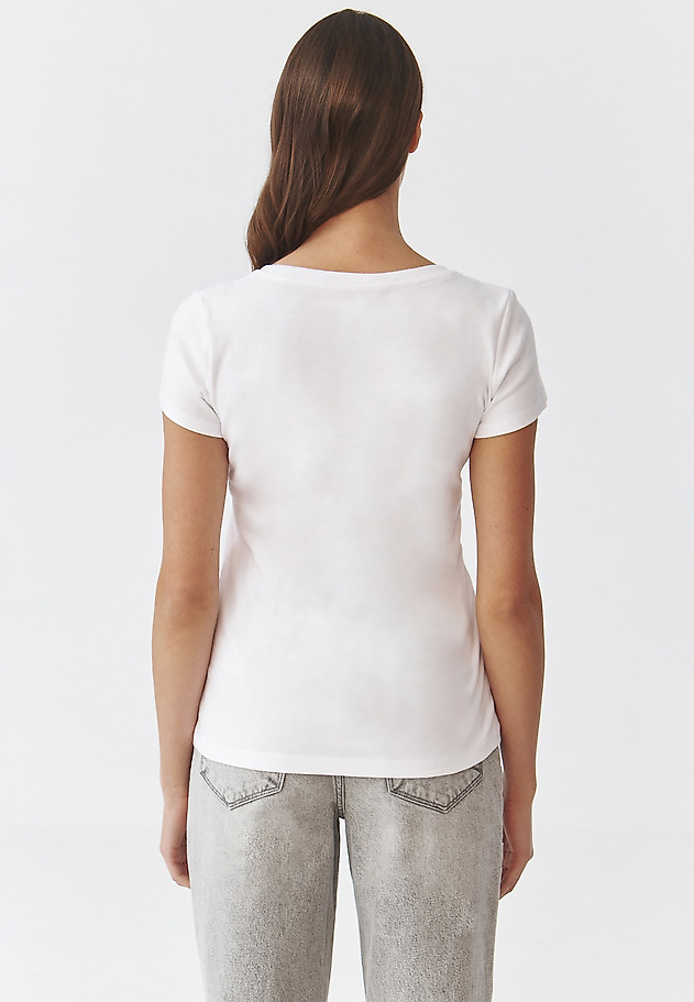 TRICOU UNIVERSAL DE DAMĂ, DIN BUMBAC - ANTONINA 1 TRICOU UNIVERSAL DE DAMĂ, DIN BUMBAC - ANTONINA 1 ALB 3