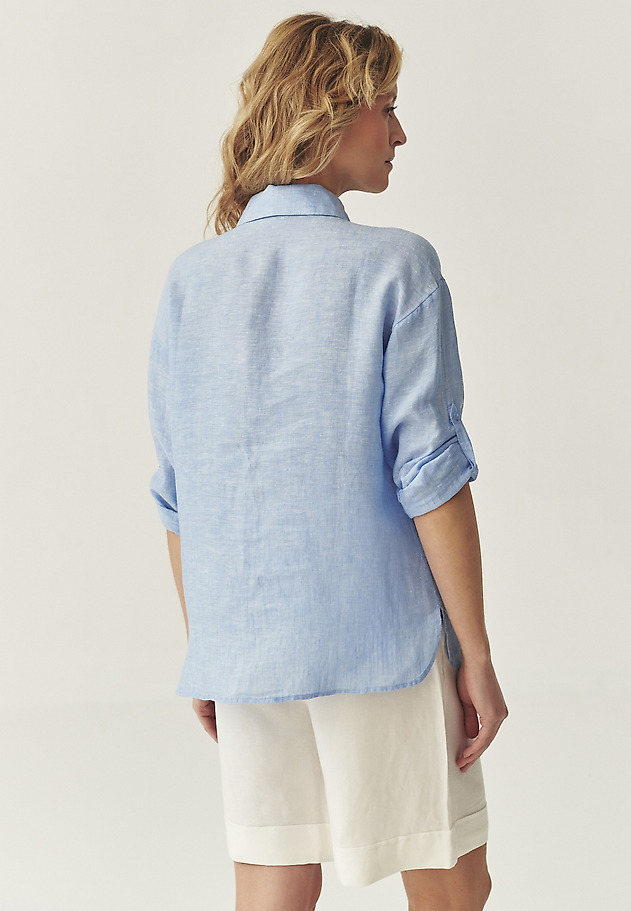 LINEN SHIRT - HANNA LINEN SHIRT - HANNA NIEBIESKI 3