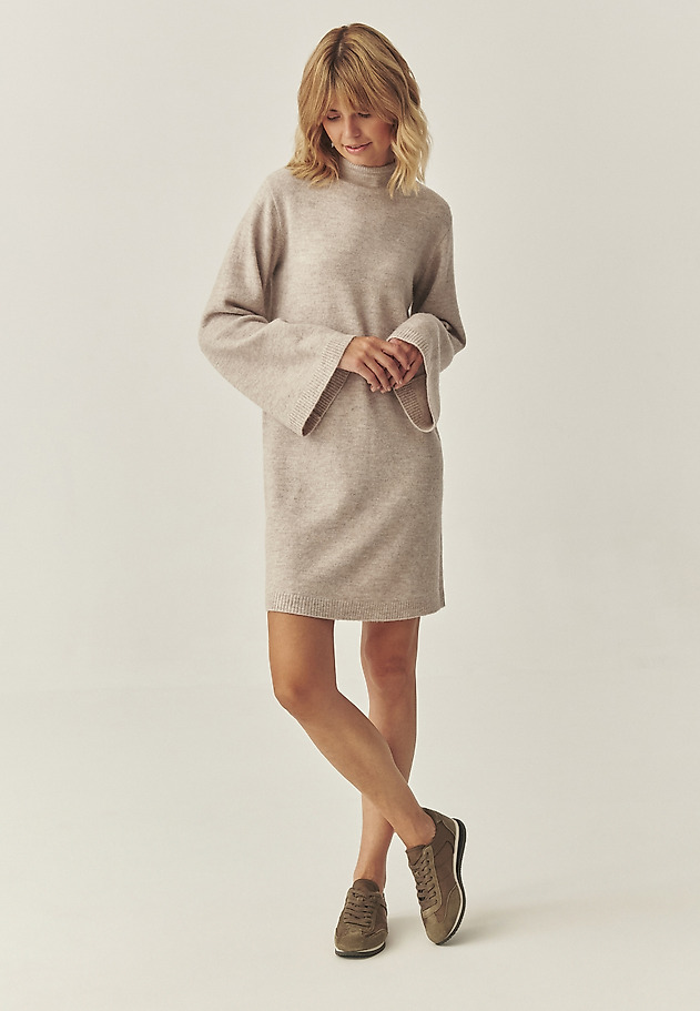 LOOSE-FIT WOOL DRESS - CANARSIE LOOSE-FIT WOOL DRESS - CANARSIE BEIGE 3
