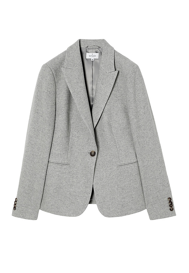 LADIES' HERRINGBONE FABRIC JACKET - AGNES LADIES' HERRINGBONE FABRIC JACKET - AGNES SZARY 7