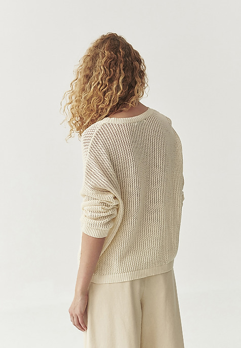 LADIES' LINEN-COTTON JUMPER - ARLES YELLOW 2