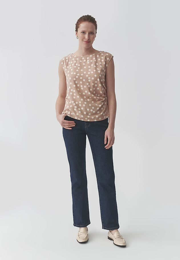 BLUZA IZ VISKOZE S PIKAMI - KOBIE BLUZA IZ VISKOZE S PIKAMI - KOBIE VEČBARVNA 2