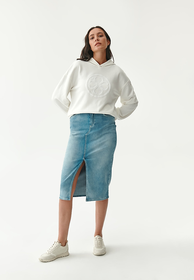 BLUZA DAMSKA Z KAPTUREM PONA BLUZA DAMSKA Z KAPTUREM PONA ECRU 5