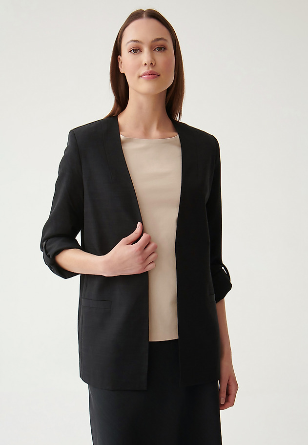 LADIES' OVERSIZED BLAZER LEMARIA LADIES' OVERSIZED BLAZER LEMARIA CZARNY 1