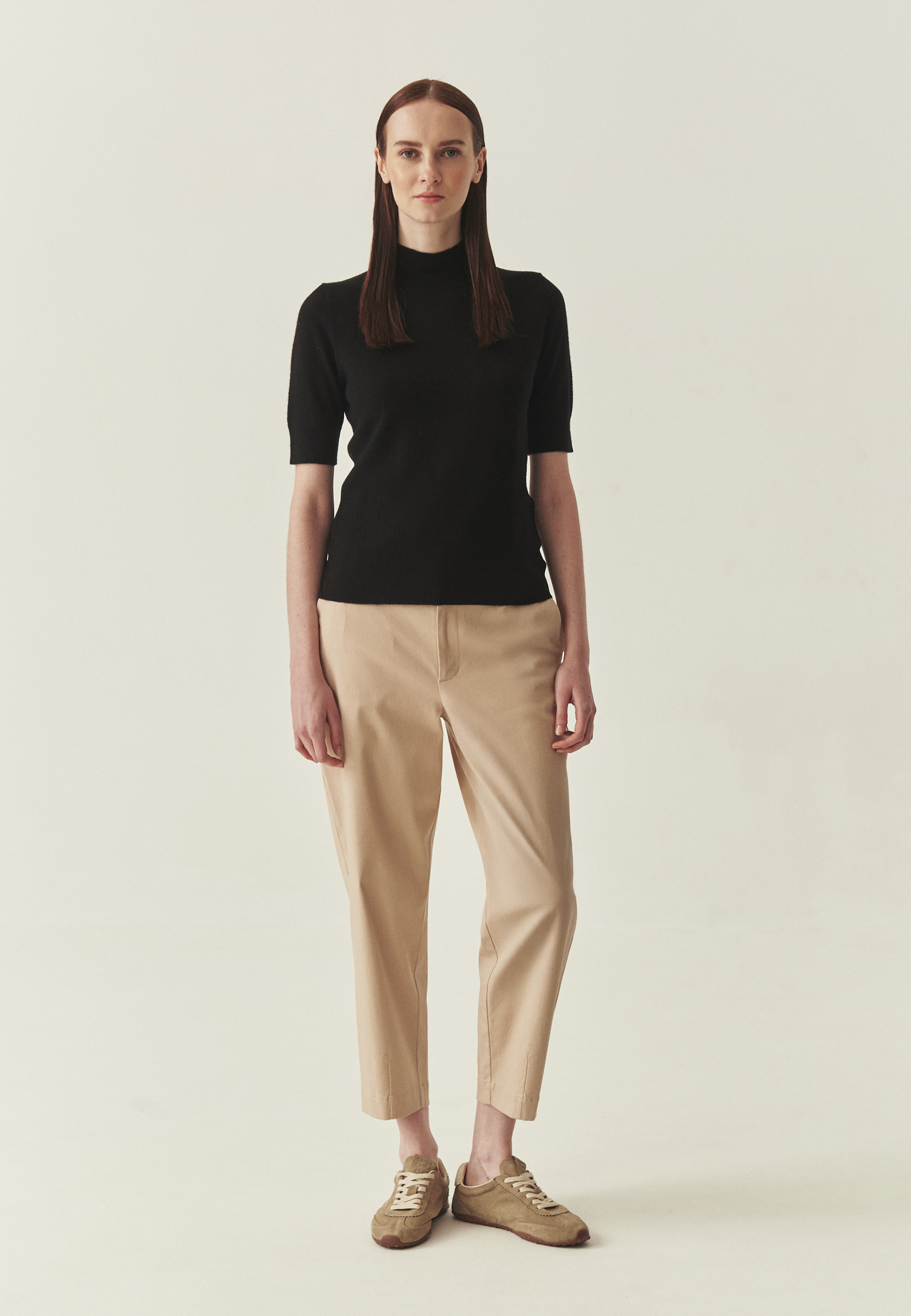 WEŁNIANY SWETER Z GOLFEM - LU CZARNY 2