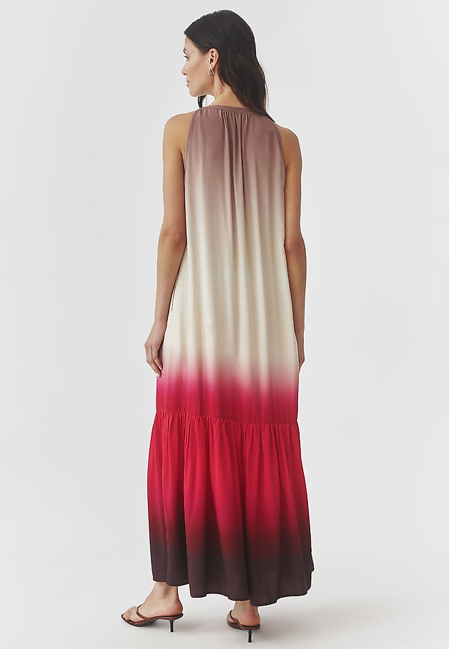 ROCHIE LUNGĂ, DIN ȚESĂTURĂ DIN VISCOZĂ ÎN DEGRADE - OROKONO ROCHIE LUNGĂ, DIN ȚESĂTURĂ DIN VISCOZĂ ÎN DEGRADE - OROKONO MULTICOLOR 3