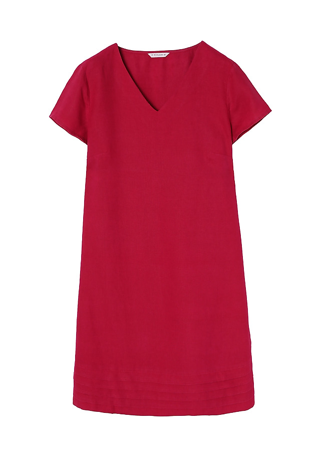 LADIES’ LINEN DRESS WITH SHORT SLEEVES - TWIGA LADIES’ LINEN DRESS WITH SHORT SLEEVES - TWIGA PINK 7