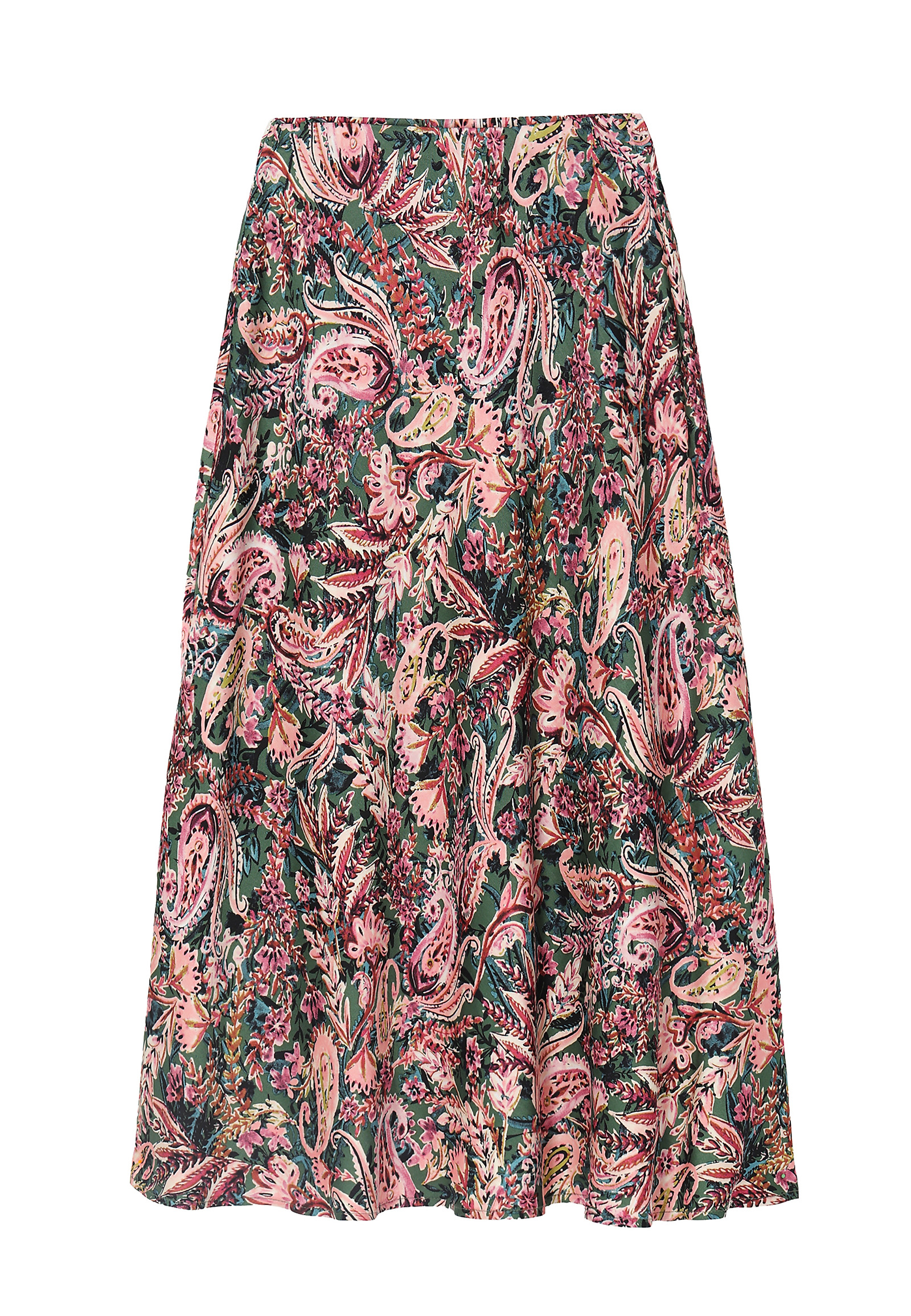 WZORZYSTA SPÓDNICA DAMSKA Z SATYNY WISKOZOWEJ SATINI WZORZYSTA SPÓDNICA DAMSKA Z SATYNY WISKOZOWEJ SATINI MULTIKOLOR 90576