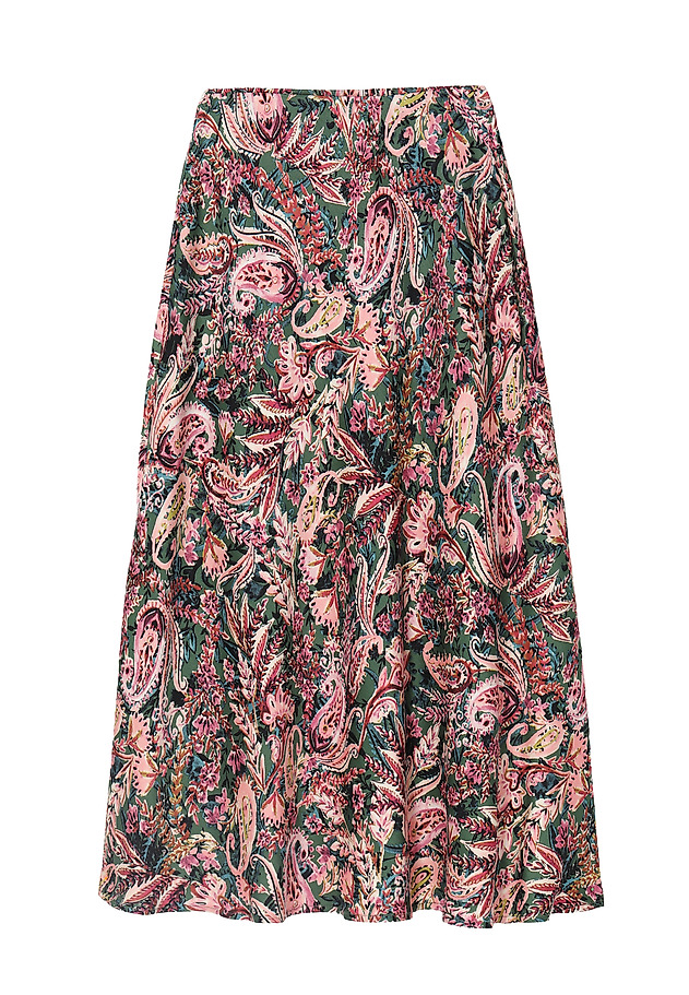 WZORZYSTA SPÓDNICA DAMSKA Z SATYNY WISKOZOWEJ SATINI WZORZYSTA SPÓDNICA DAMSKA Z SATYNY WISKOZOWEJ SATINI MULTIKOLOR 4