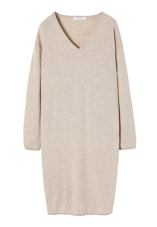 DZIANINOWA SUKIENKA O LUŹNYM KROJU - HOPE DZIANINOWA SUKIENKA O LUŹNYM KROJU - HOPE BEŻOWY 6