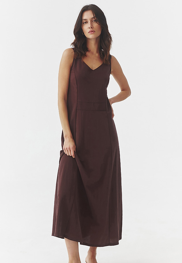 LADIES’ LONG STRAPLESS DRESS - OPRAH LADIES’ LONG STRAPLESS DRESS - OPRAH PURPLE 1