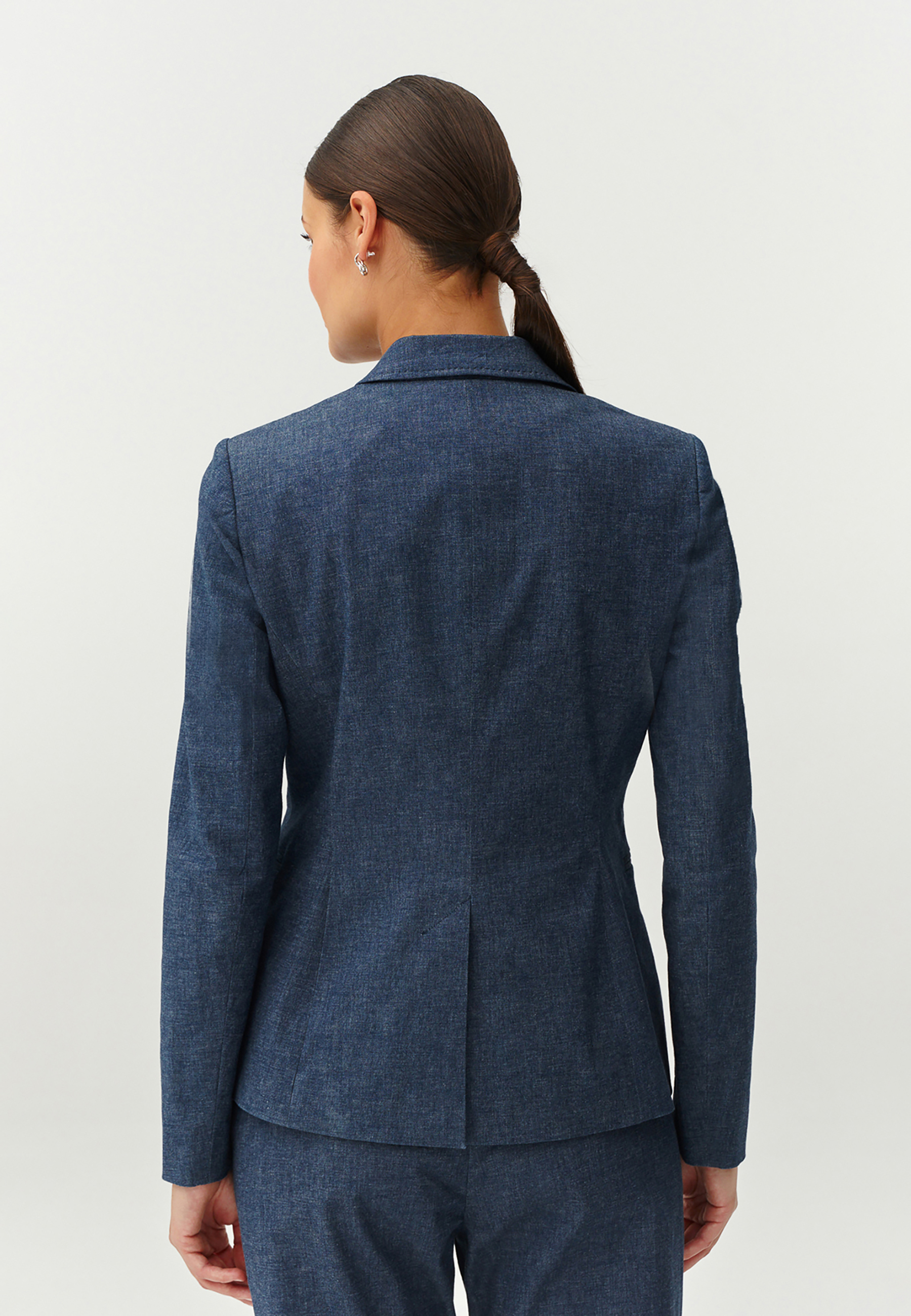 DAMSKI TALIOWANY ŻAKIET DENIMOWY - KAREMA