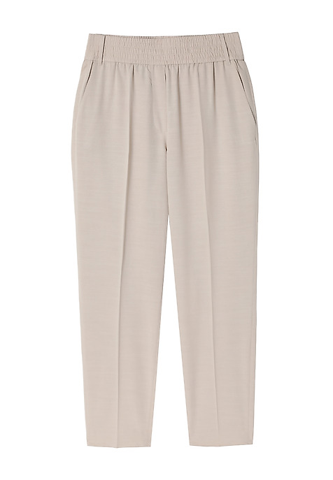 LADIES’ PANTS WITH ELASTIC AROUND THE WAIST - MILTI BEIGE 2