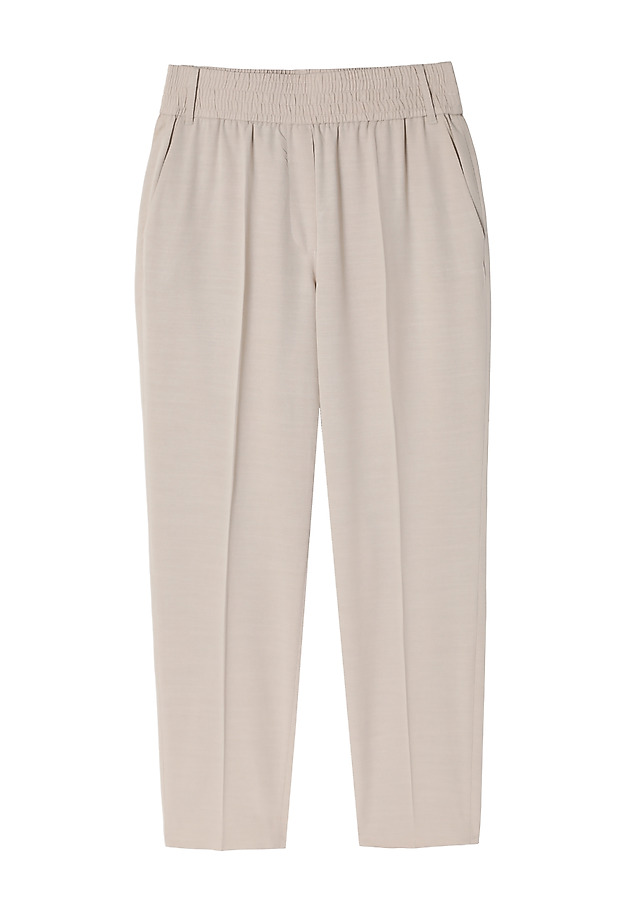 LADIES’ PANTS WITH ELASTIC AROUND THE WAIST - MILTI LADIES’ PANTS WITH ELASTIC AROUND THE WAIST - MILTI BEŻOWY 4