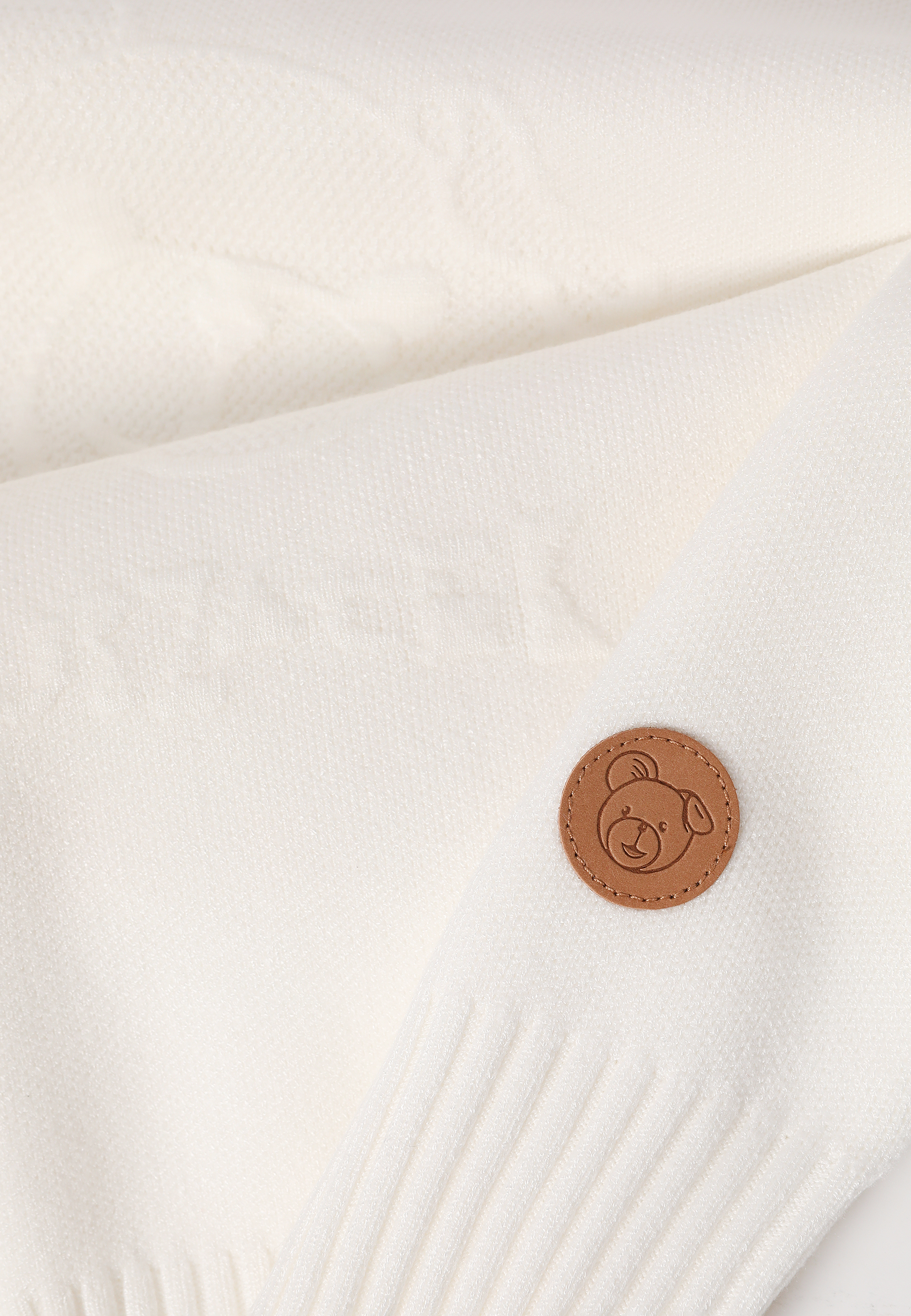 CASUALOWY SWETER Z MISIEM USZATKIEM - CLOUDY ECRU 2