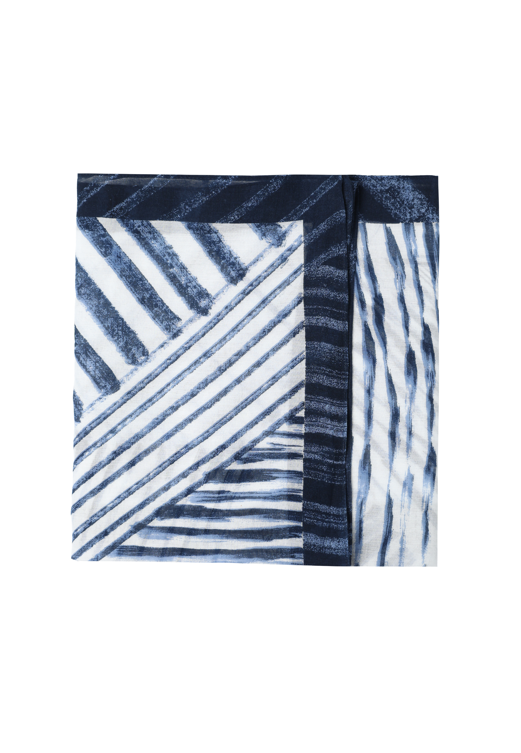 BAWEŁNIANA CHUSTA Z AUTORSKIM WZOREM - ORAYE GRANATOWY 2