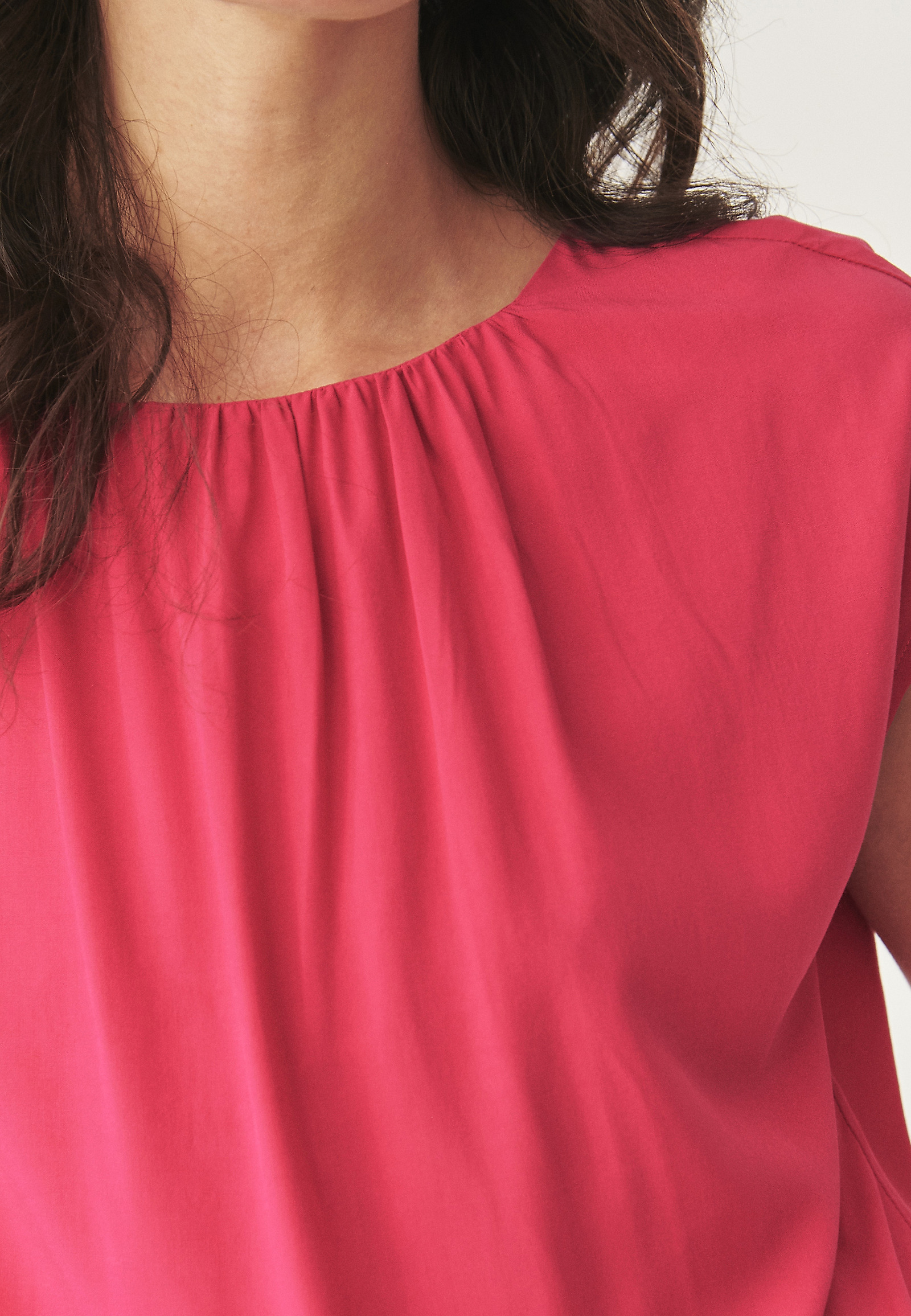VISCOSE BLOUSE WITH CREASE - AURELIA VISCOSE BLOUSE WITH CREASE - AURELIA PINK 112994
