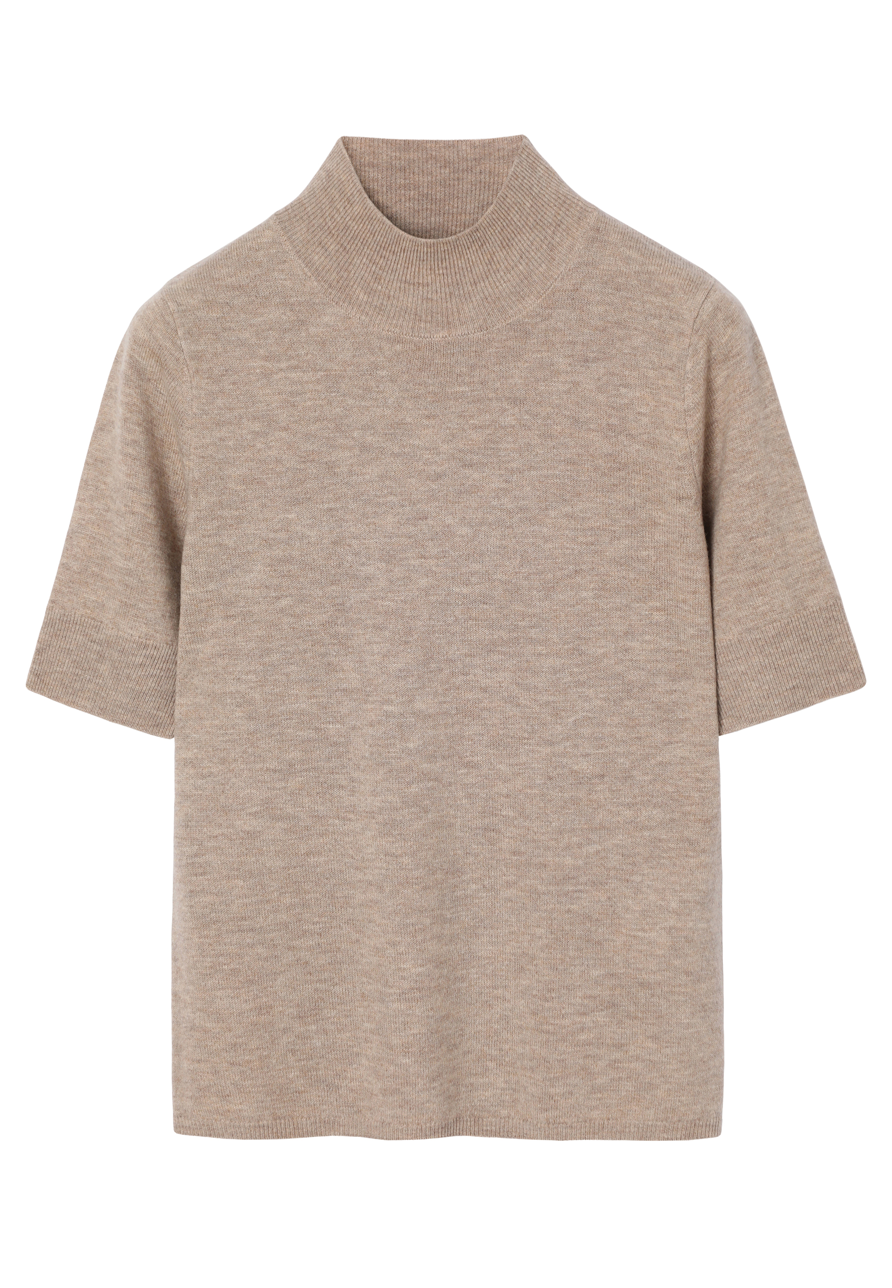 WEŁNIANY SWETER Z GOLFEM - LU BEŻOWY 2