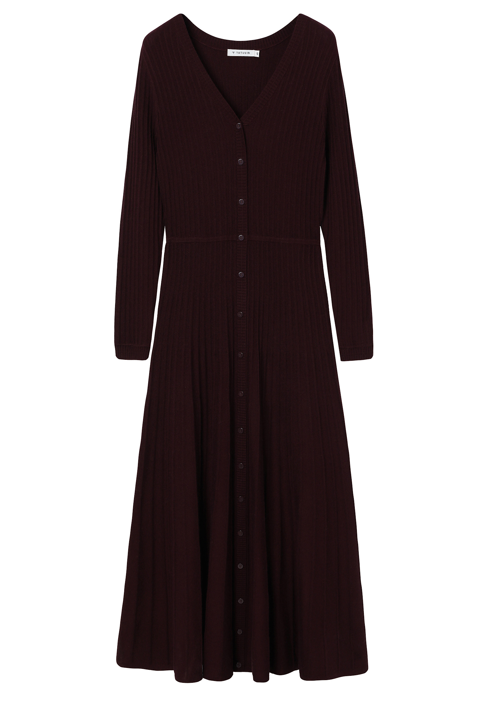 FLARED MIDI DRESS WITH WOOL - NITANA FLARED MIDI DRESS WITH WOOL - NITANA RED 116503