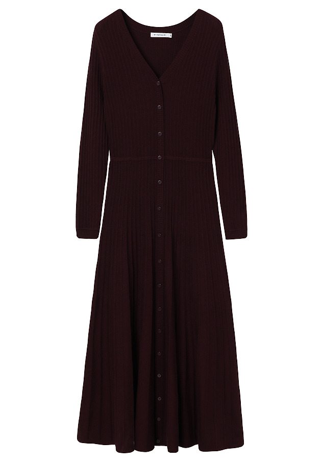 FLARED MIDI DRESS WITH WOOL - NITANA FLARED MIDI DRESS WITH WOOL - NITANA RED 6
