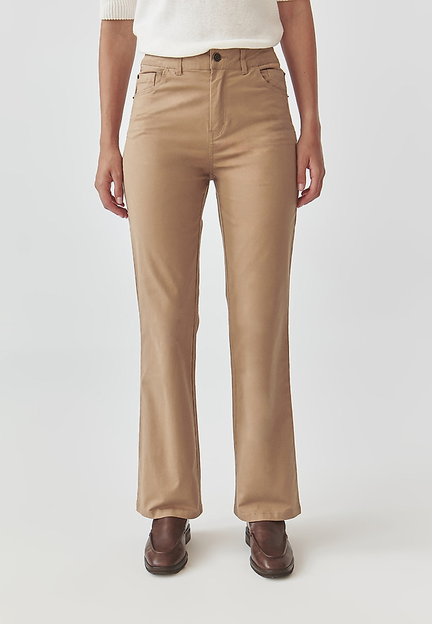 LADIES’ STRAIGHT CUT TROUSERS - KWINKO LADIES’ STRAIGHT CUT TROUSERS - KWINKO BEŻOWY 2