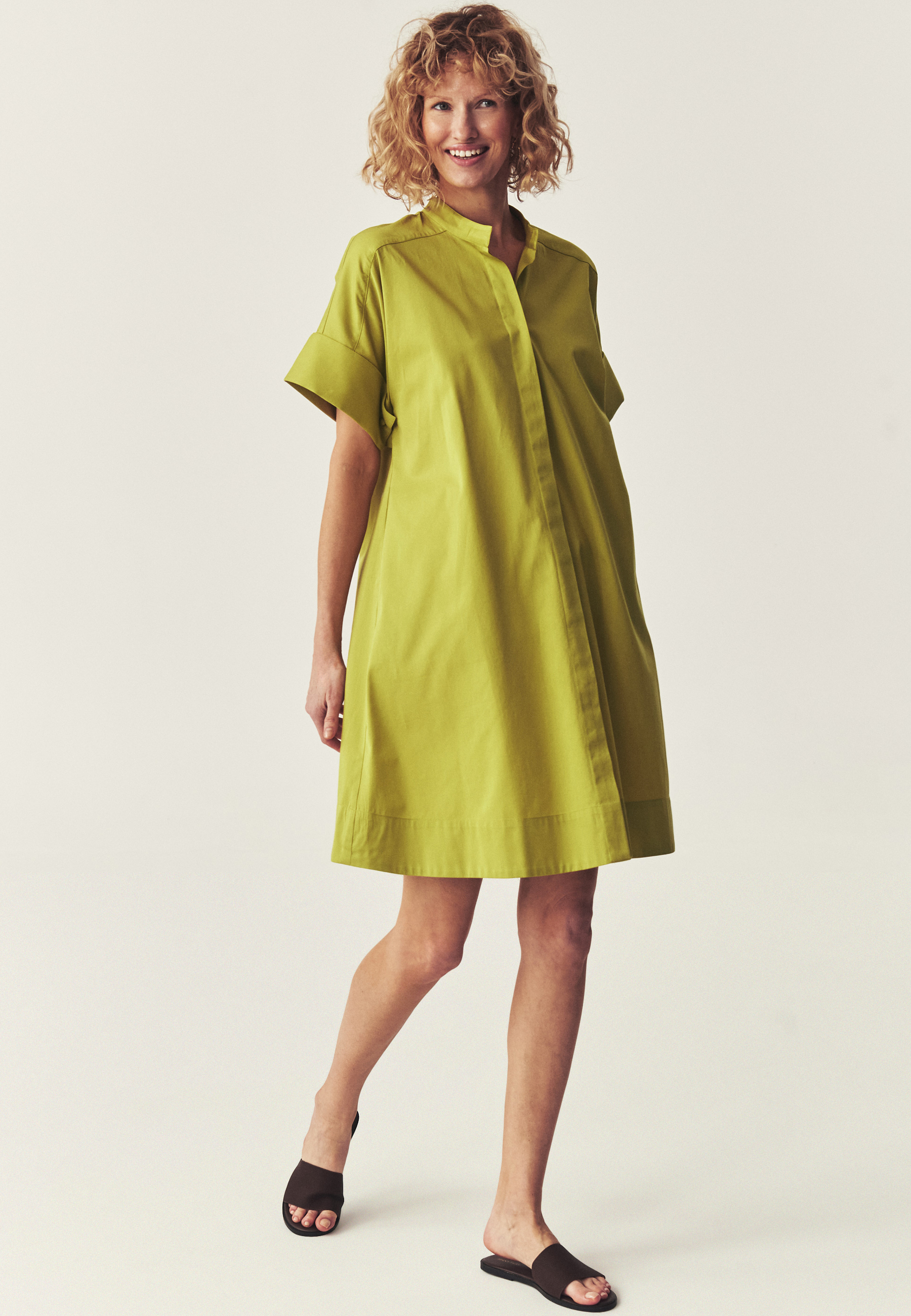 LIMONKOWA SUKIENKA Z BAWEŁNY - ALIATI ZIELONY 2