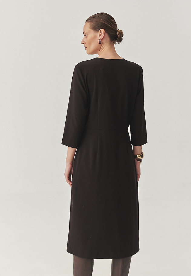 WOVEN MIDI DRESS - FINCO WOVEN MIDI DRESS - FINCO BROWN 3