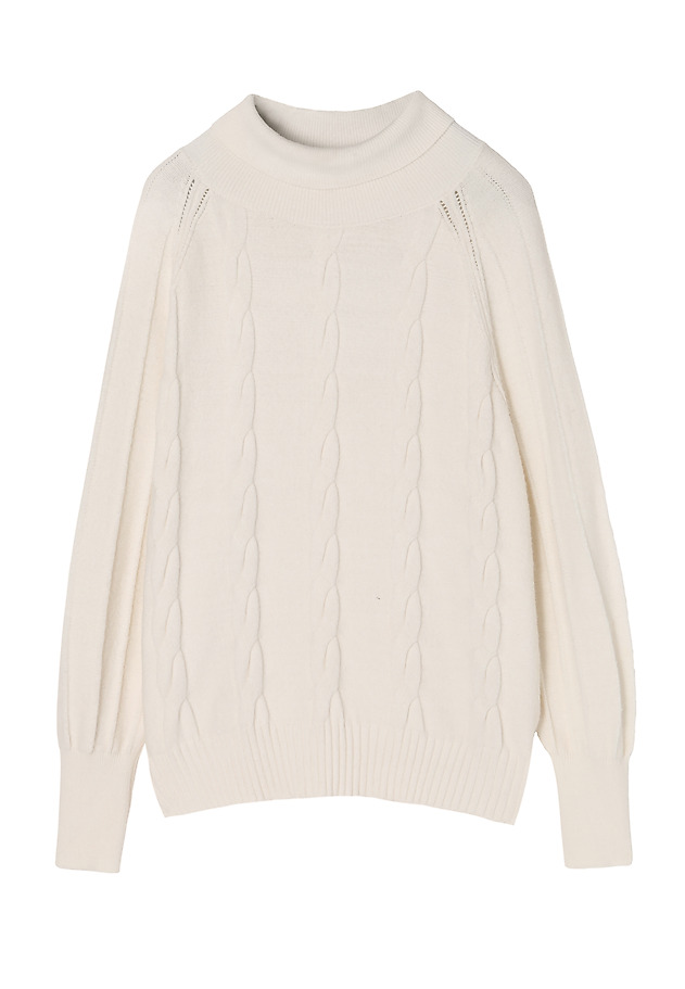 TEXTURED LADIES’ SWEATER WITH A TURTLENECK MEDUZA TEXTURED LADIES’ SWEATER WITH A TURTLENECK MEDUZA ECRU 8