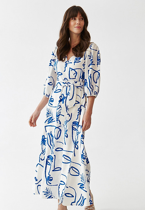 ROCHIE MAXI, PARTE PESTE PARTE, CU MODEL - POLIKA MULTICOLOR 2