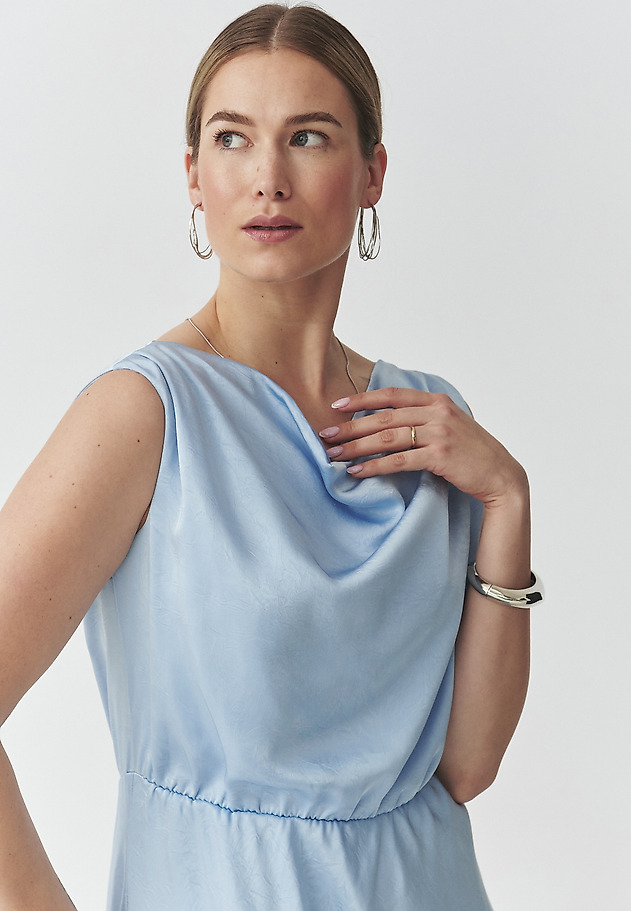 ROCHIE MAXI DIN SATIN — BELLI ROCHIE MAXI DIN SATIN — BELLI ALBASTRU 5