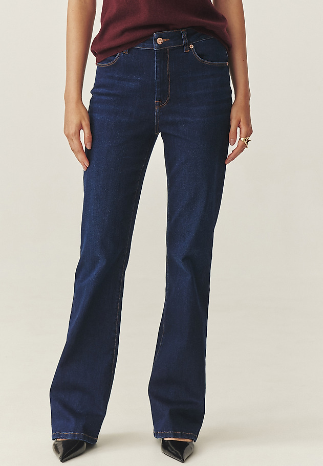 DENIM FLARE HLAČE - RIFONO 1 DENIM FLARE HLAČE - RIFONO 1 MODRA 2
