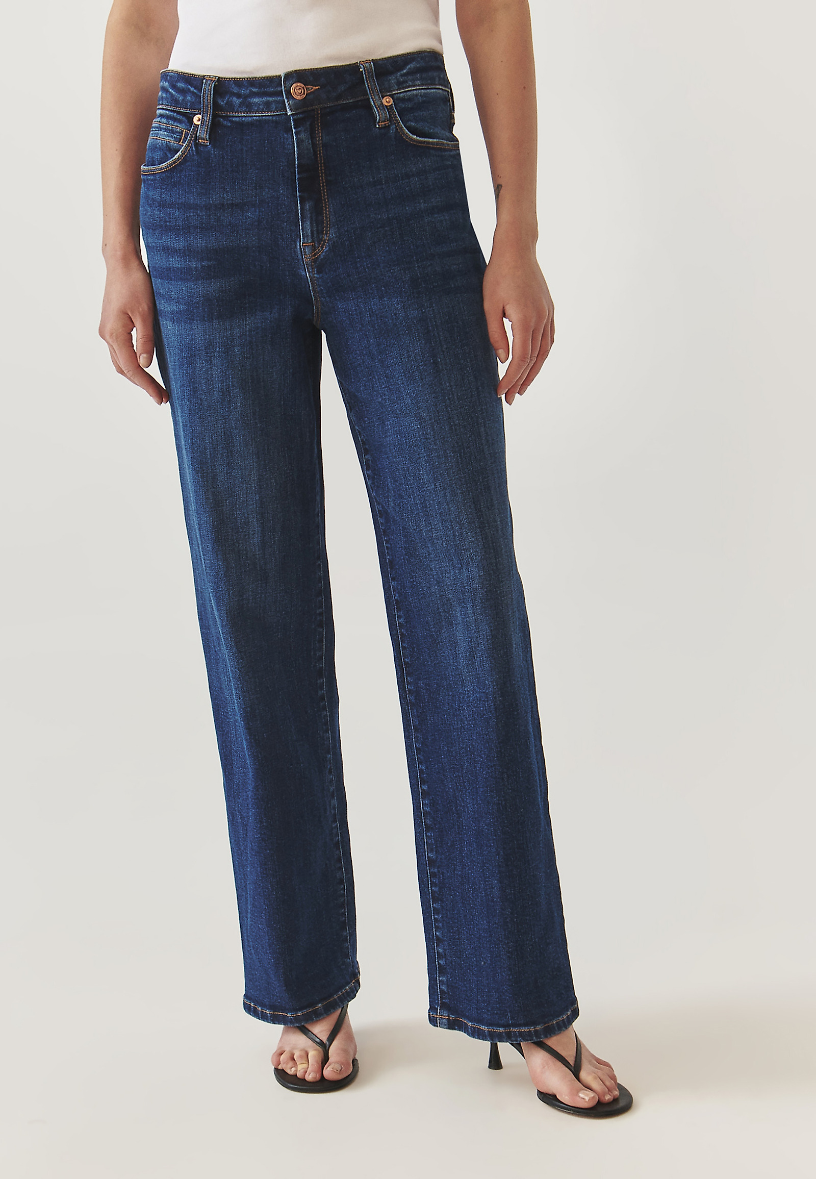 DENIMOWE SPODNIE DAMSKIE - LANKAMIA DENIMOWE SPODNIE DAMSKIE - LANKAMIA NIEBIESKI 99143