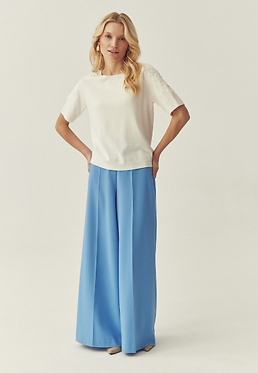 SWETROWA BLUZKA Z WISKOZĄ LENZING™ ECOVERO™ - LERAZ SWETROWA BLUZKA Z WISKOZĄ LENZING™ ECOVERO™ - LERAZ