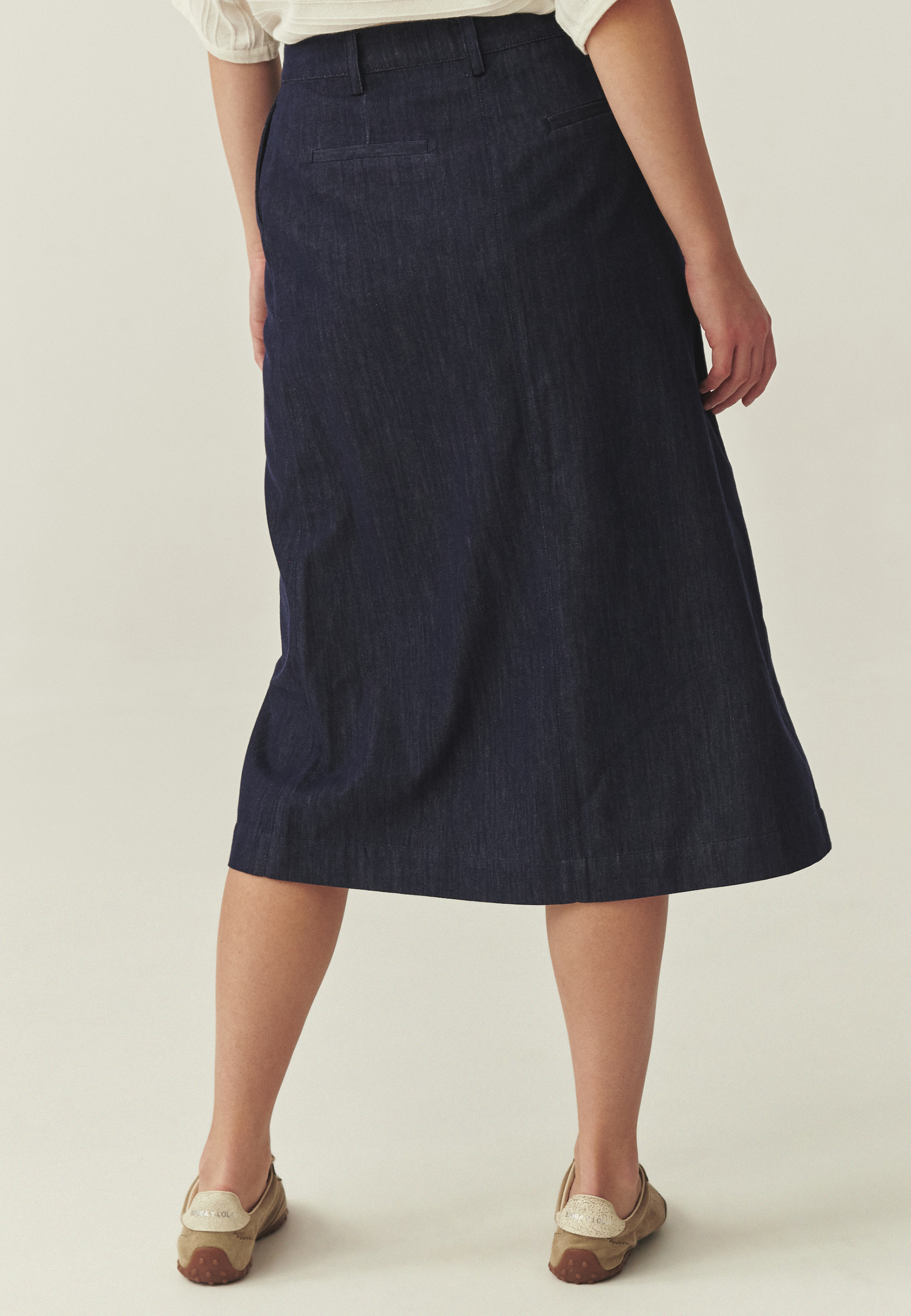 KOPERTOWA SPÓDNICA Z DENIMU - MERKEZINA