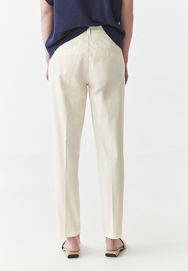 ELEGANT COTTON TROUSERS - CHINA ELEGANT COTTON TROUSERS - CHINA BEŻOWY 3