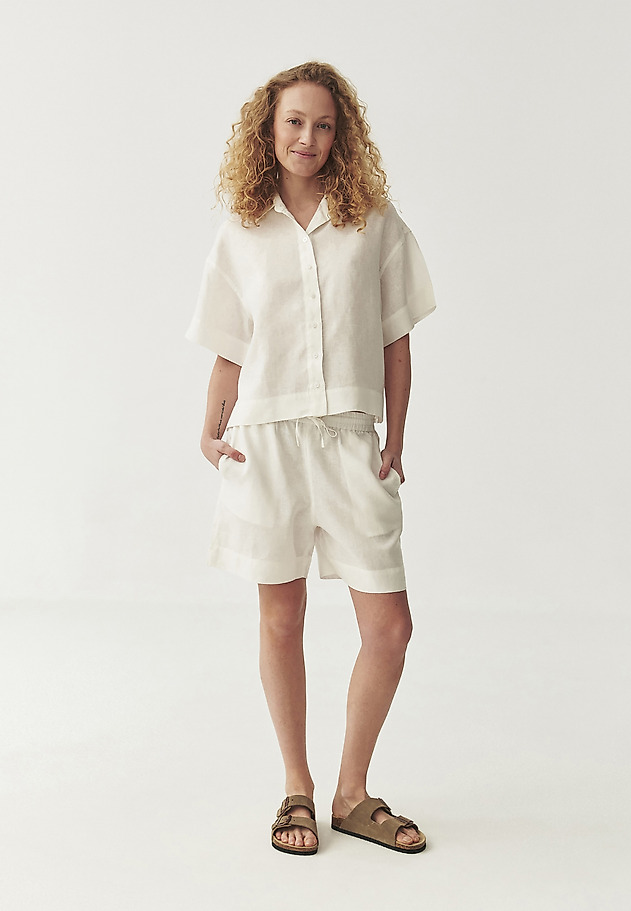 SHORT-SLEEVED LINEN SHIRT - SINES SHORT-SLEEVED LINEN SHIRT - SINES ECRU 6