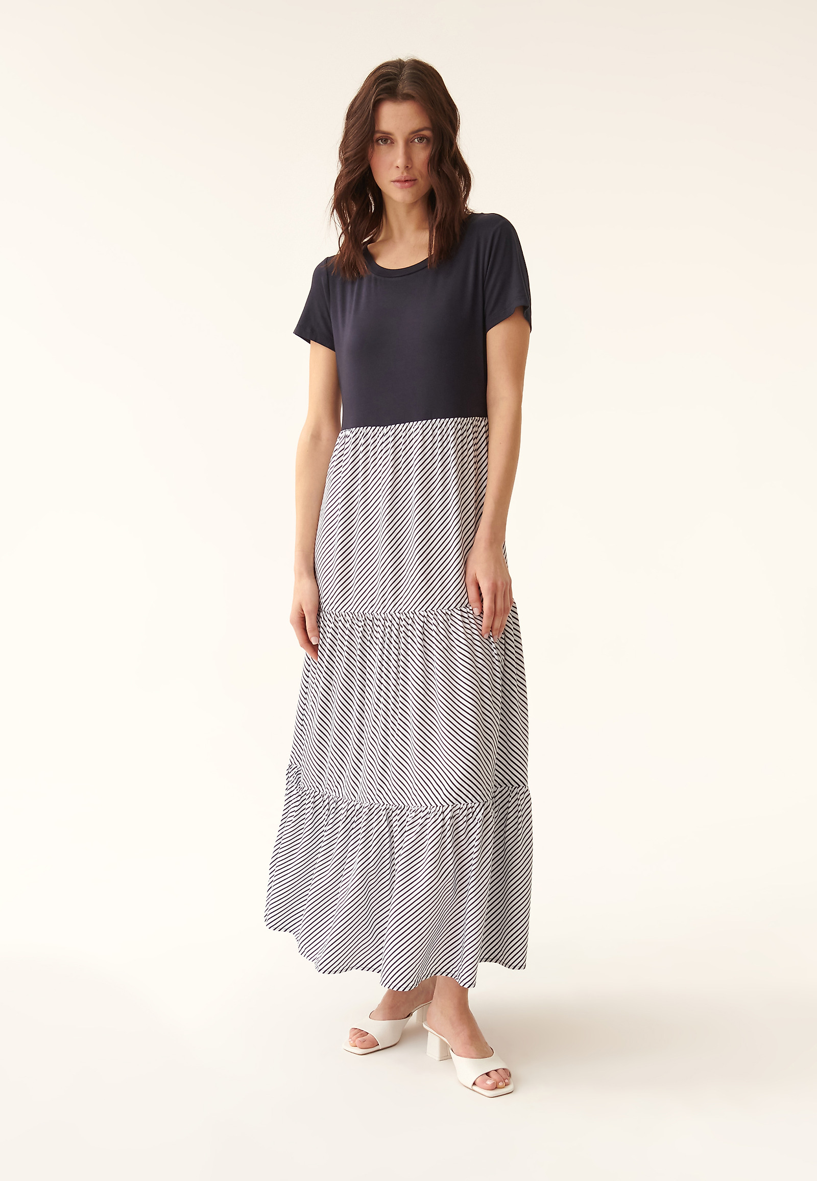 LADIES' SHORT SLEEVE MAXI DRESS SOKORO LADIES' SHORT SLEEVE MAXI DRESS SOKORO MULTICOLOR 88468