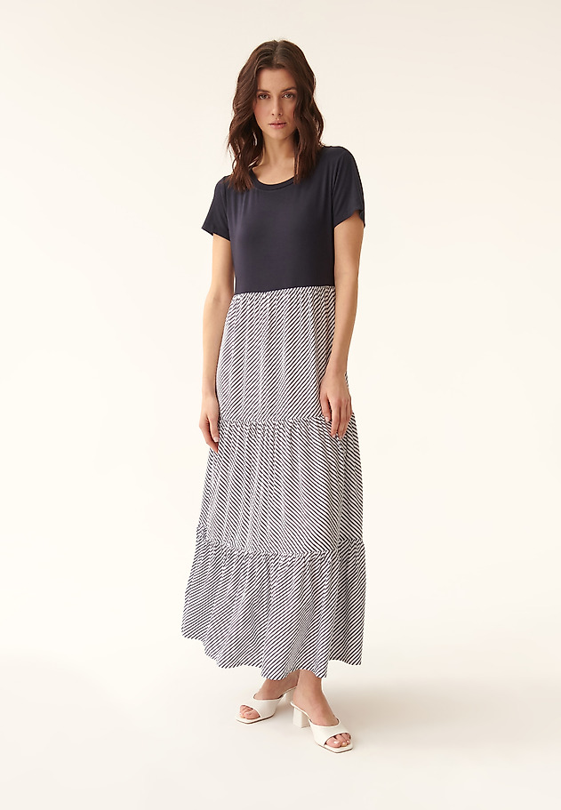 LADIES' SHORT SLEEVE MAXI DRESS SOKORO LADIES' SHORT SLEEVE MAXI DRESS SOKORO MULTICOLOR 1