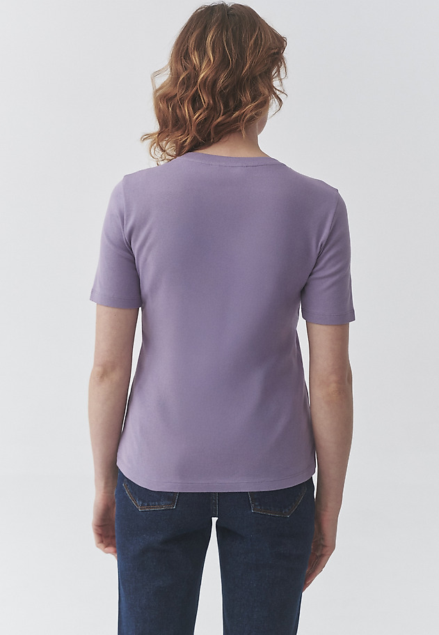 BAWEŁNIANY T-SHIRT DAMSKI — KIRI 1 BAWEŁNIANY T-SHIRT DAMSKI — KIRI 1 FIOLETOWY 4