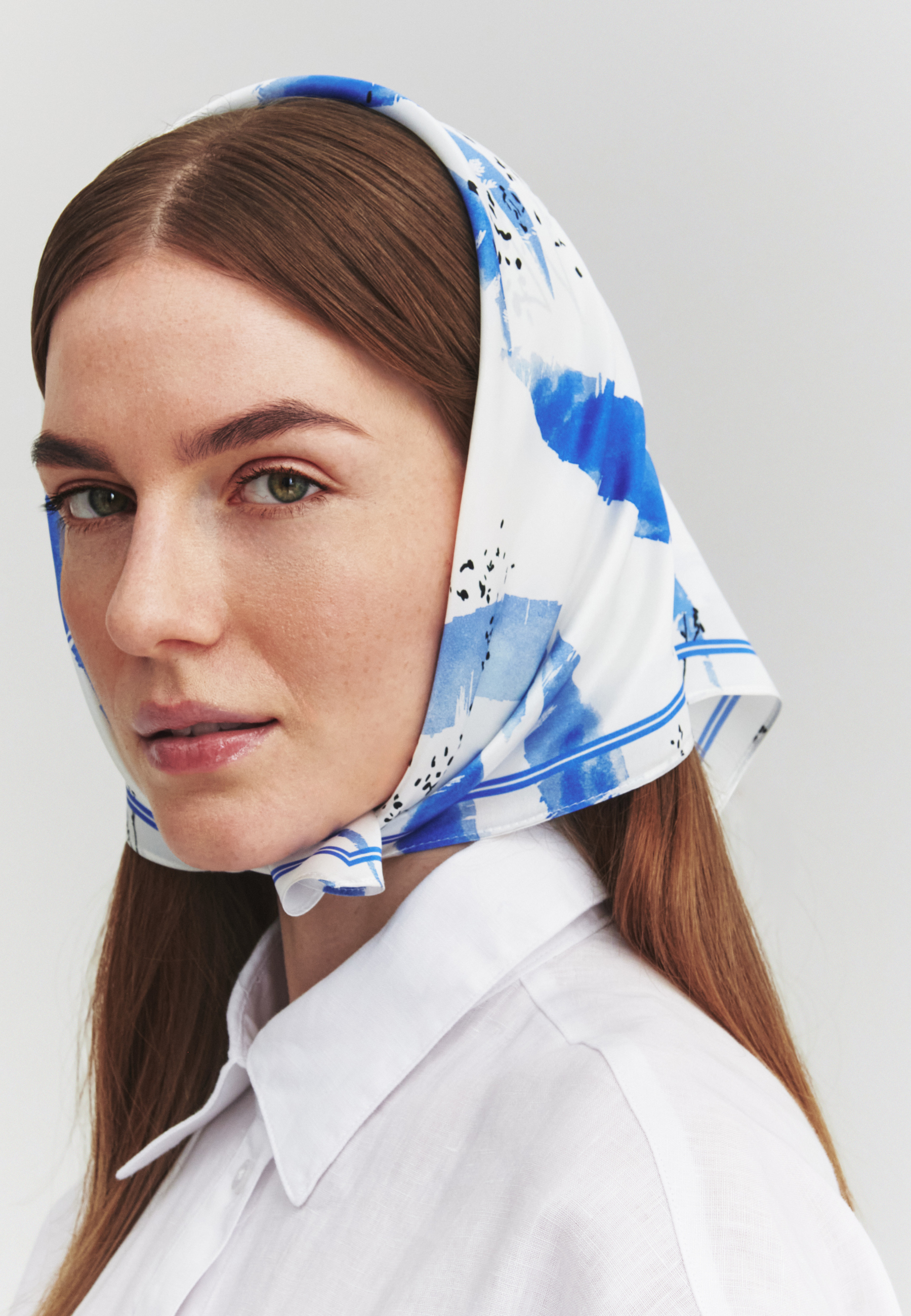 JEDWABNA CHUSTA - MARILLE BIAŁY 2