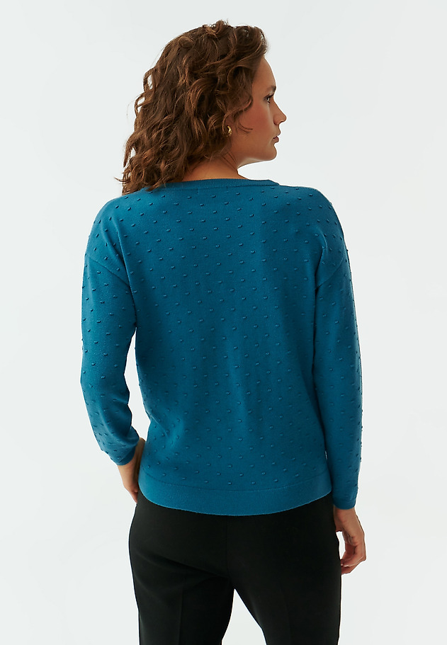 LADIES’ POLKA-DOT SWEATER EWELA LADIES’ POLKA-DOT SWEATER EWELA BLUE 3