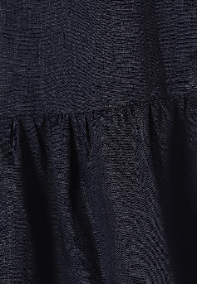 LINEN DRESS WITH FRILL SENCO 1 LINEN DRESS WITH FRILL SENCO 1 NAVY BLUE 7