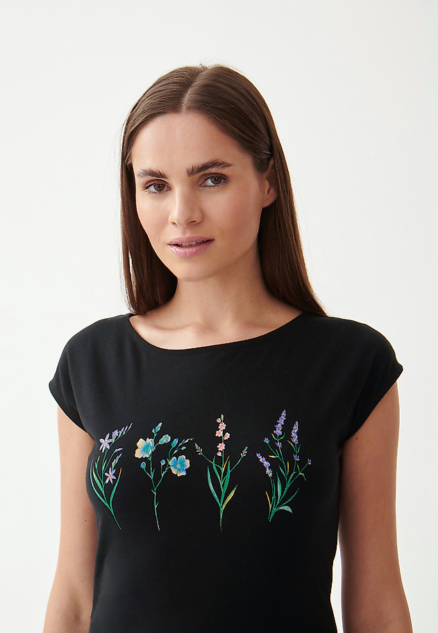 T-SHIRT DAMSKI Z NADRUKIEM AMANDA T-SHIRT DAMSKI Z NADRUKIEM AMANDA CZARNY 4