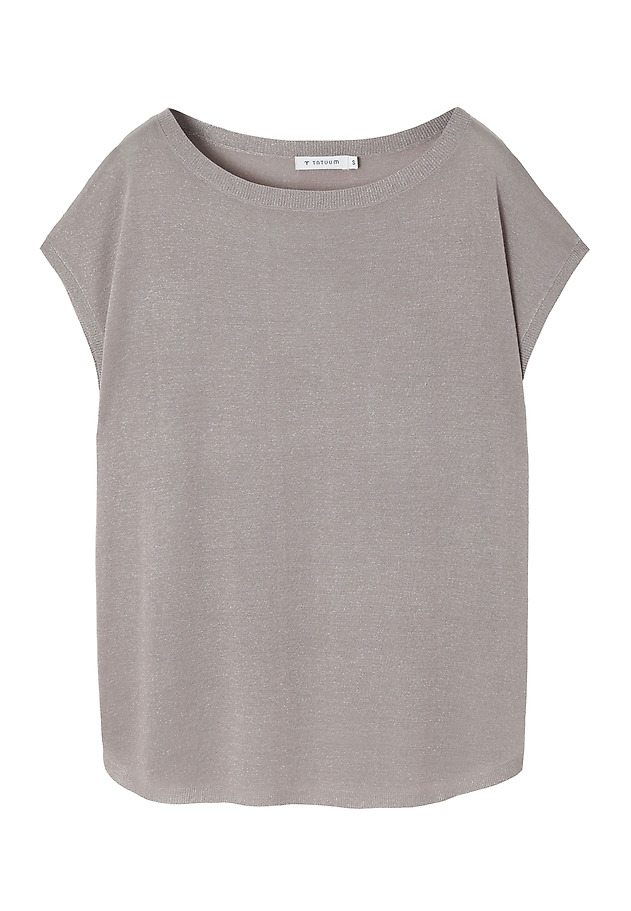 WISKOZOWY SWETER Z METALIZOWANYM WŁÓKNEM — GOLDIE WISKOZOWY SWETER Z METALIZOWANYM WŁÓKNEM — GOLDIE BEŻOWY 7